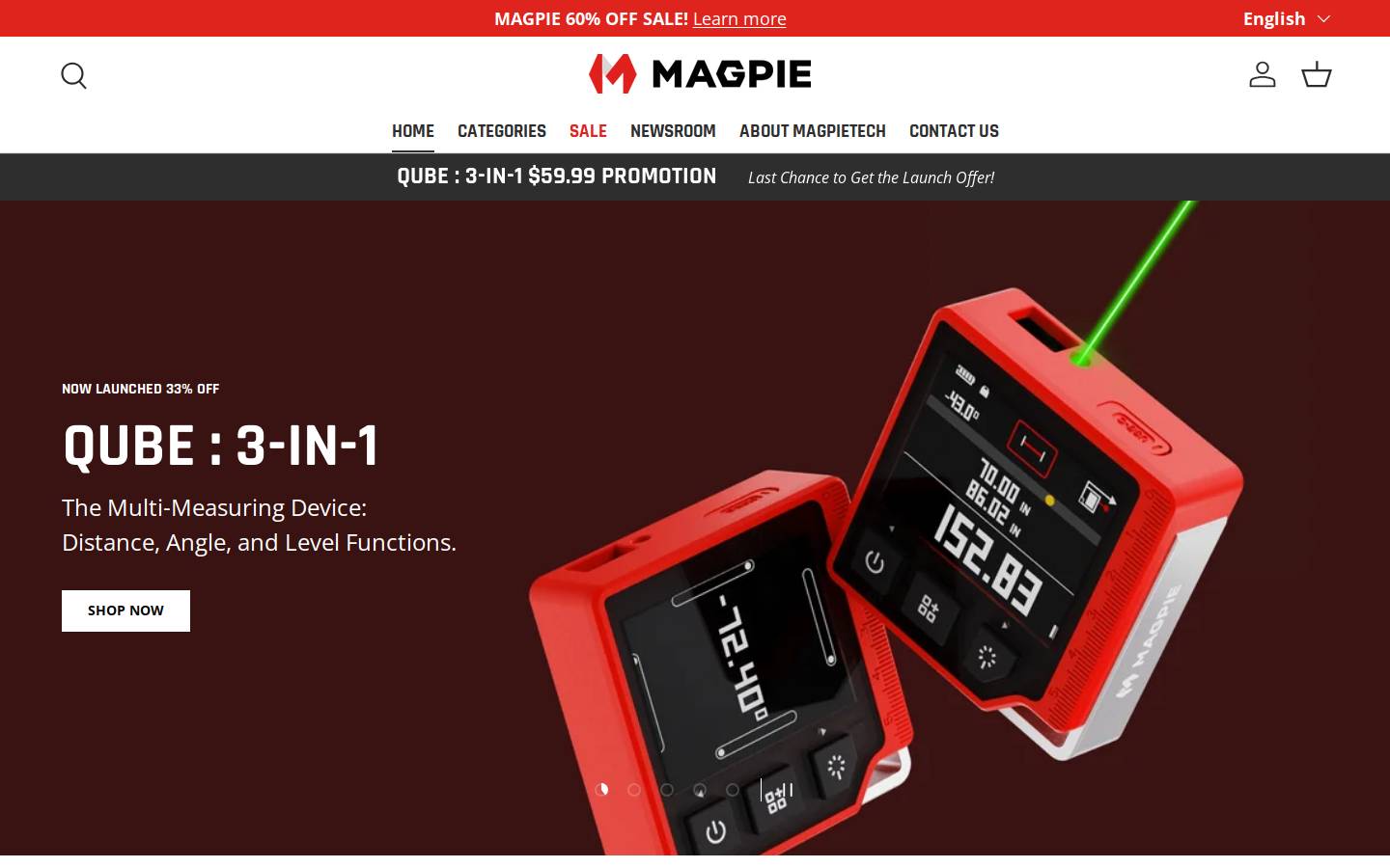 Magpietech homepage screenshot
