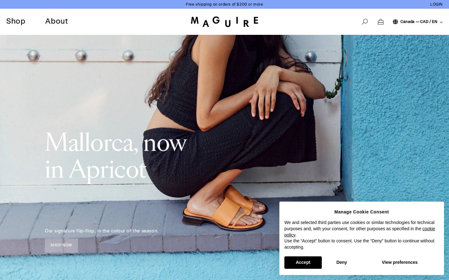 maguireboutique.com homepage screenshot