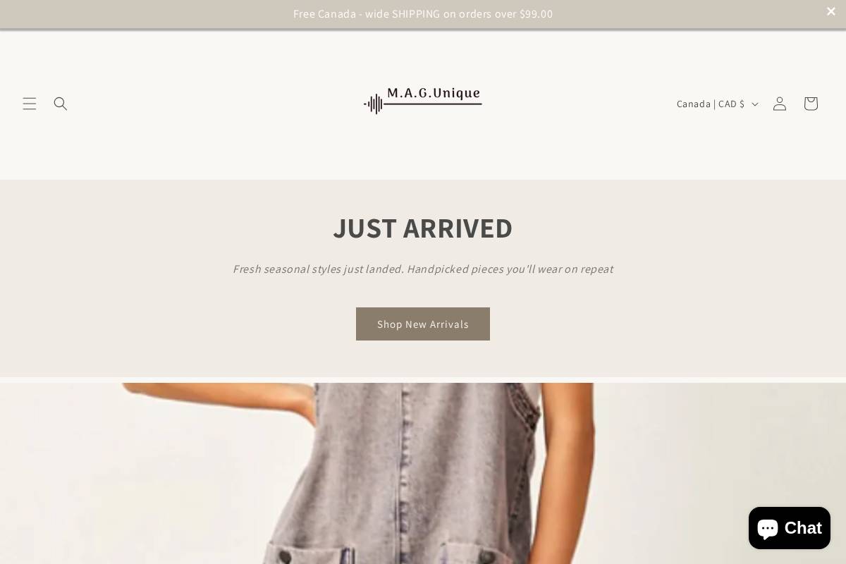 magunique.ca homepage screenshot