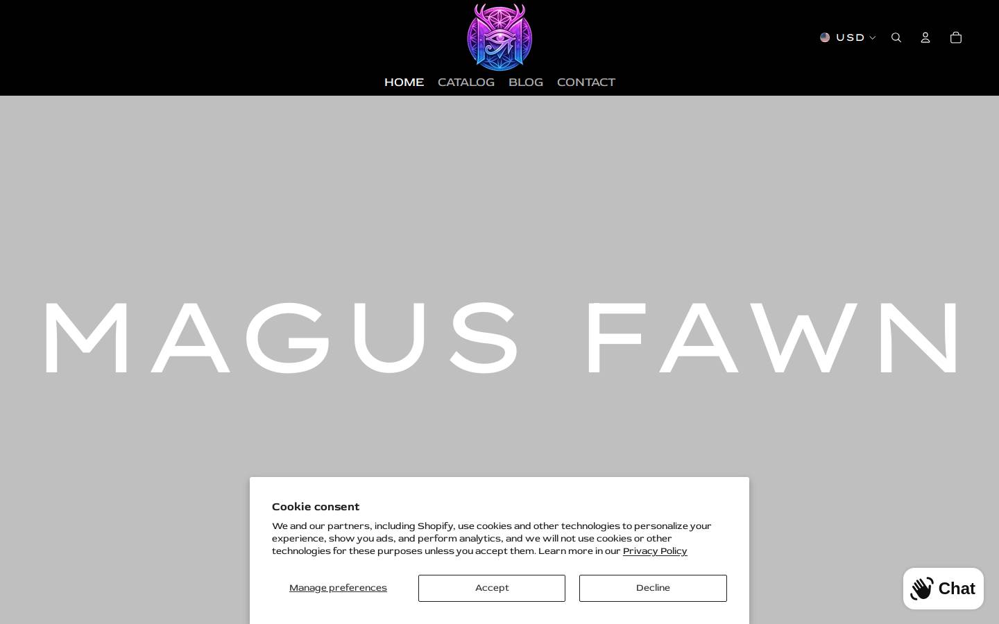 magusfawn.com homepage screenshot