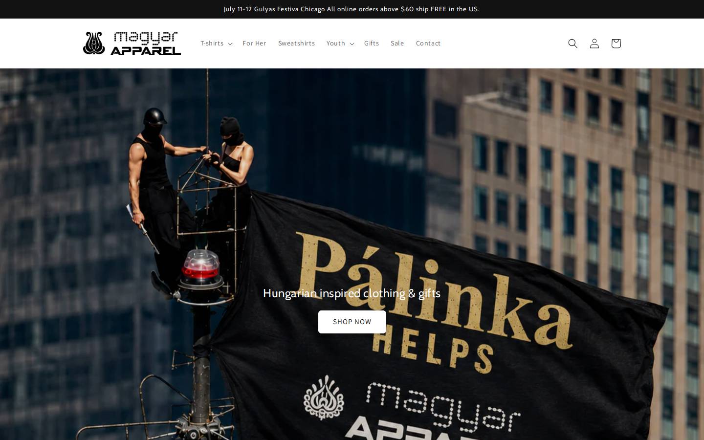 magyarapparel.com homepage screenshot