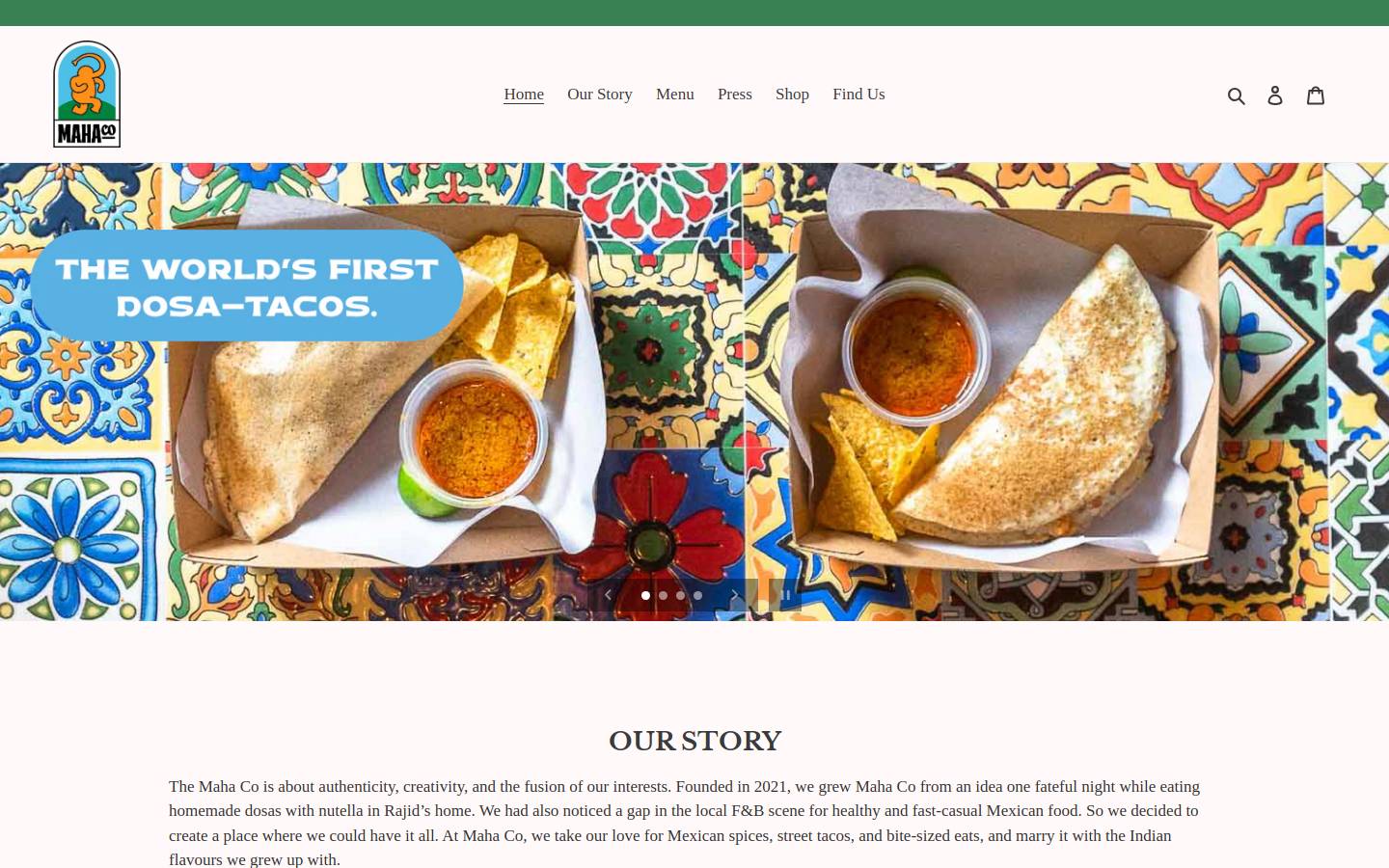 mahaco.love homepage screenshot