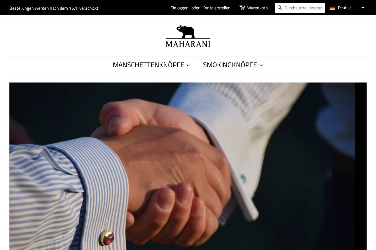 maharani.shop homepage screenshot