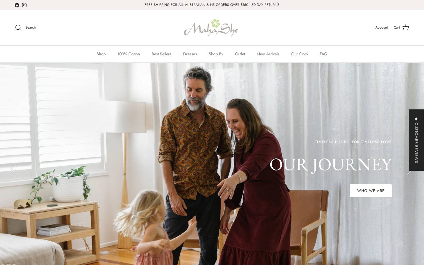 mahashe.com homepage screenshot