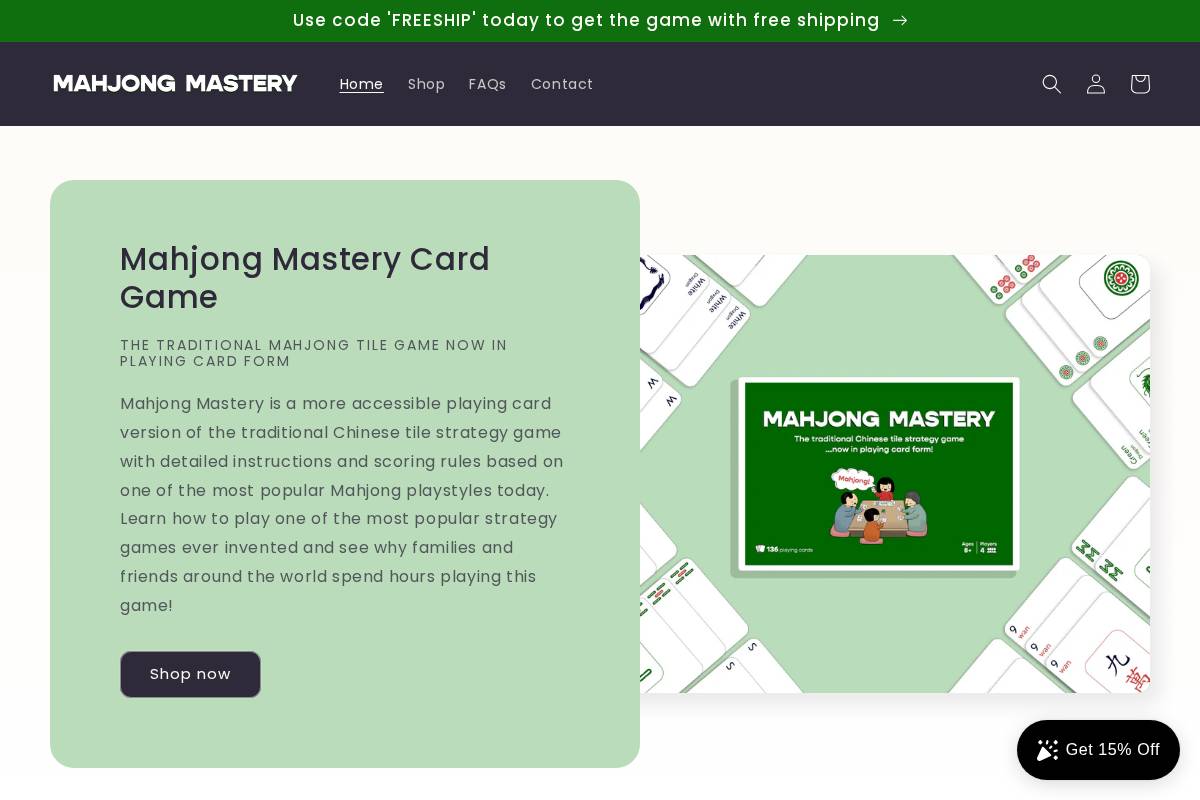 mahjongmastery.com homepage screenshot
