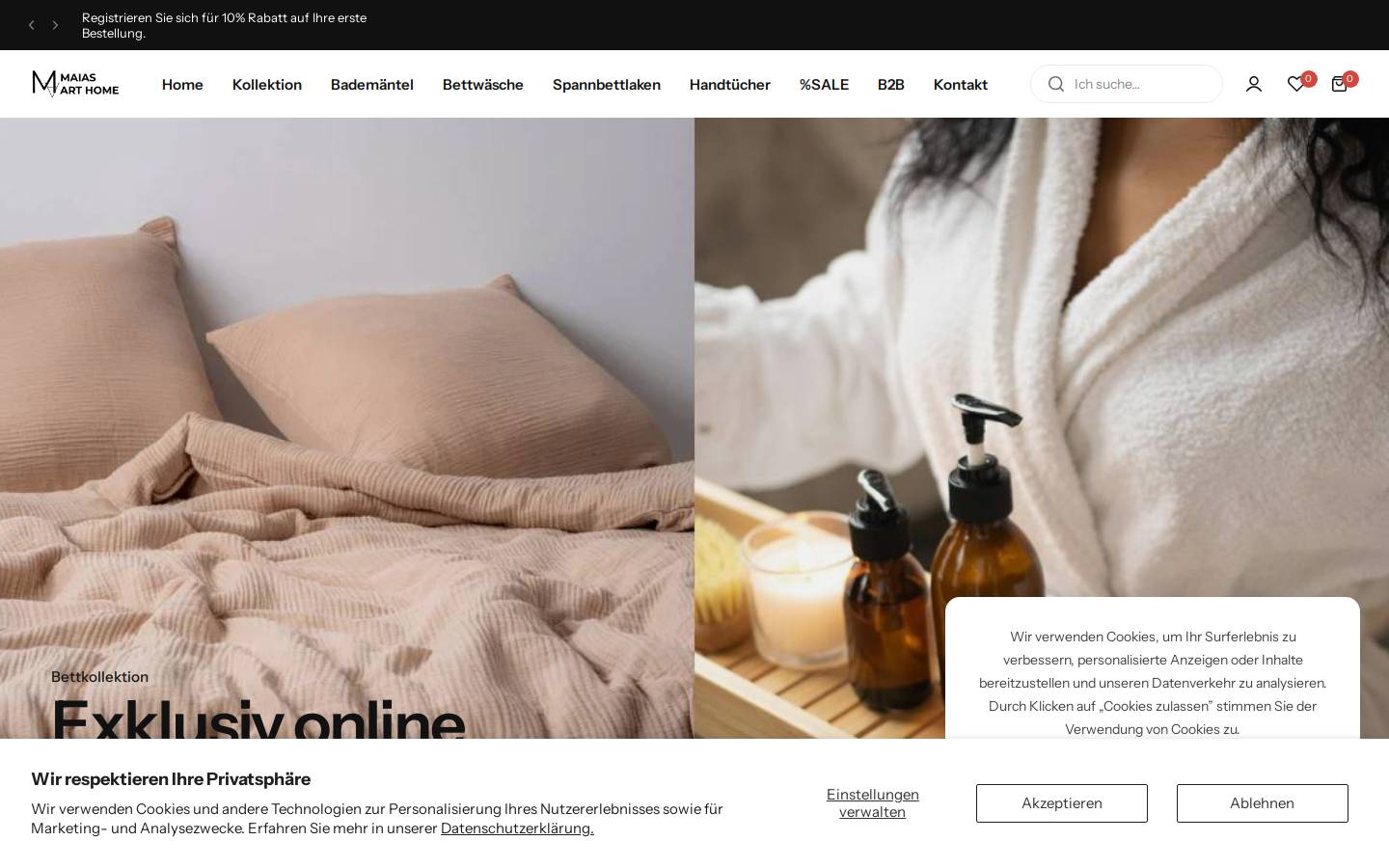 maiasarthome.com homepage screenshot