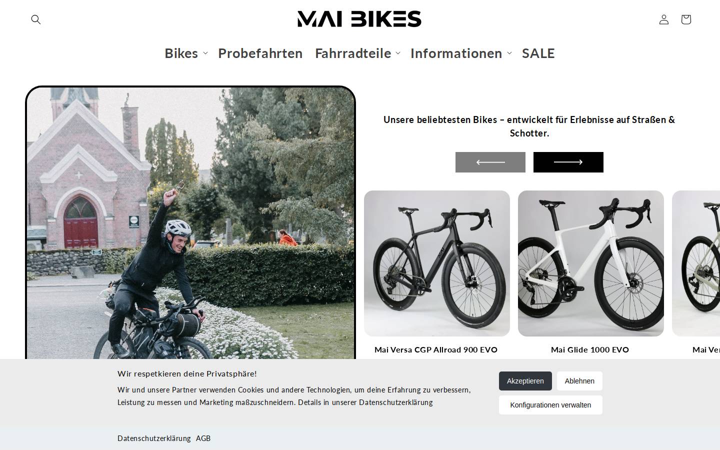 maibikes.com homepage screenshot