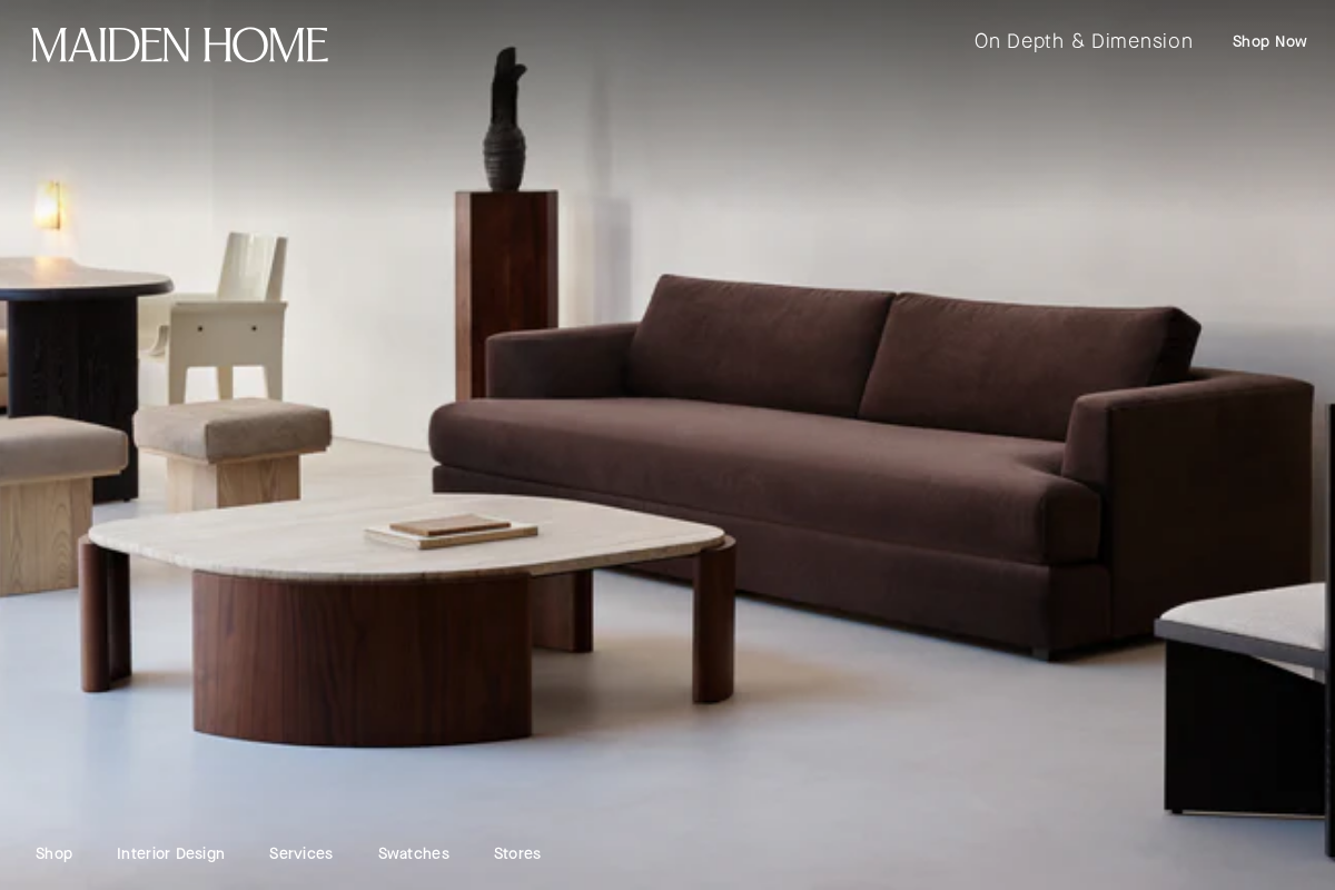 Maiden Home homepage screenshot