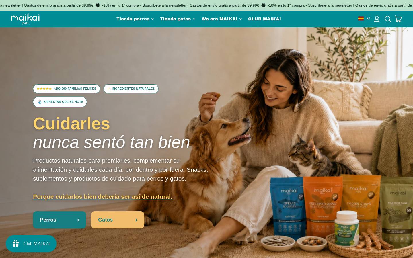 MAIKAI PETS homepage screenshot