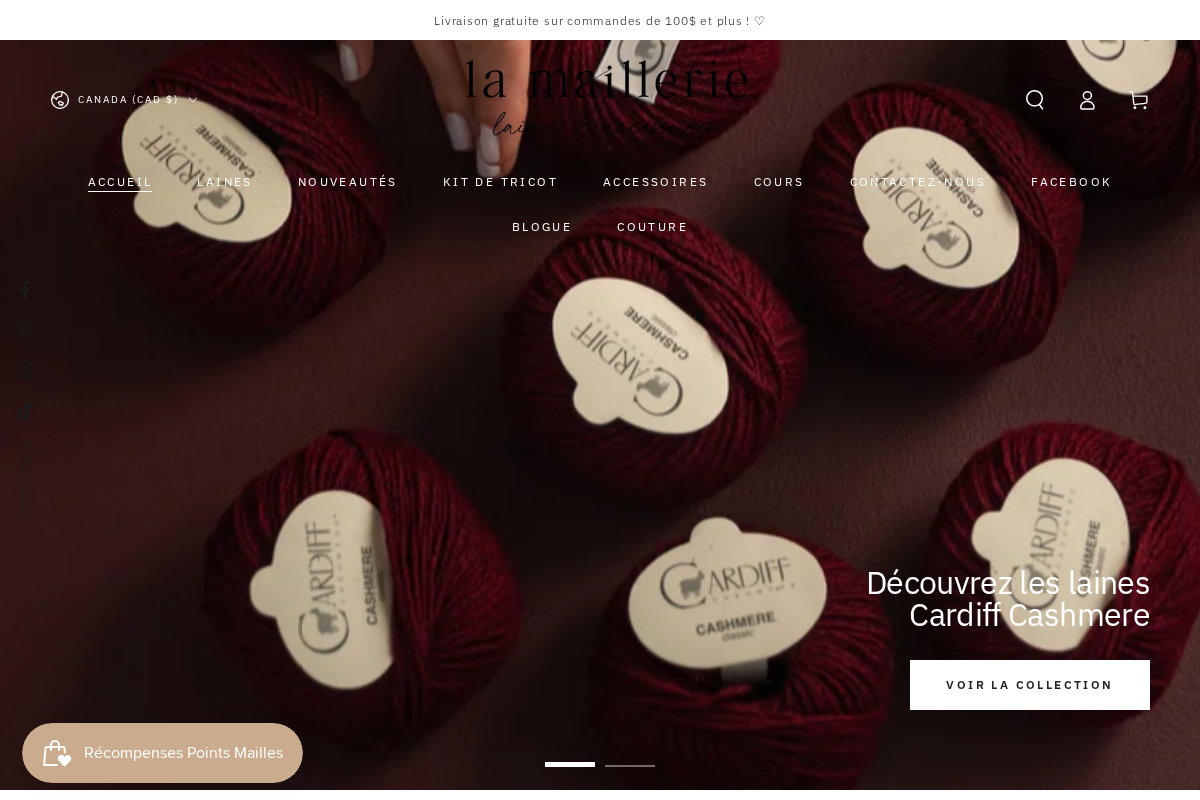 La Maillerie homepage screenshot