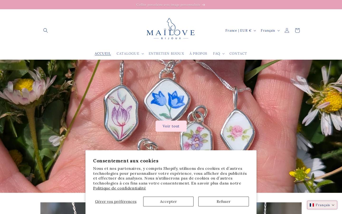 mailovebijoux.com homepage screenshot