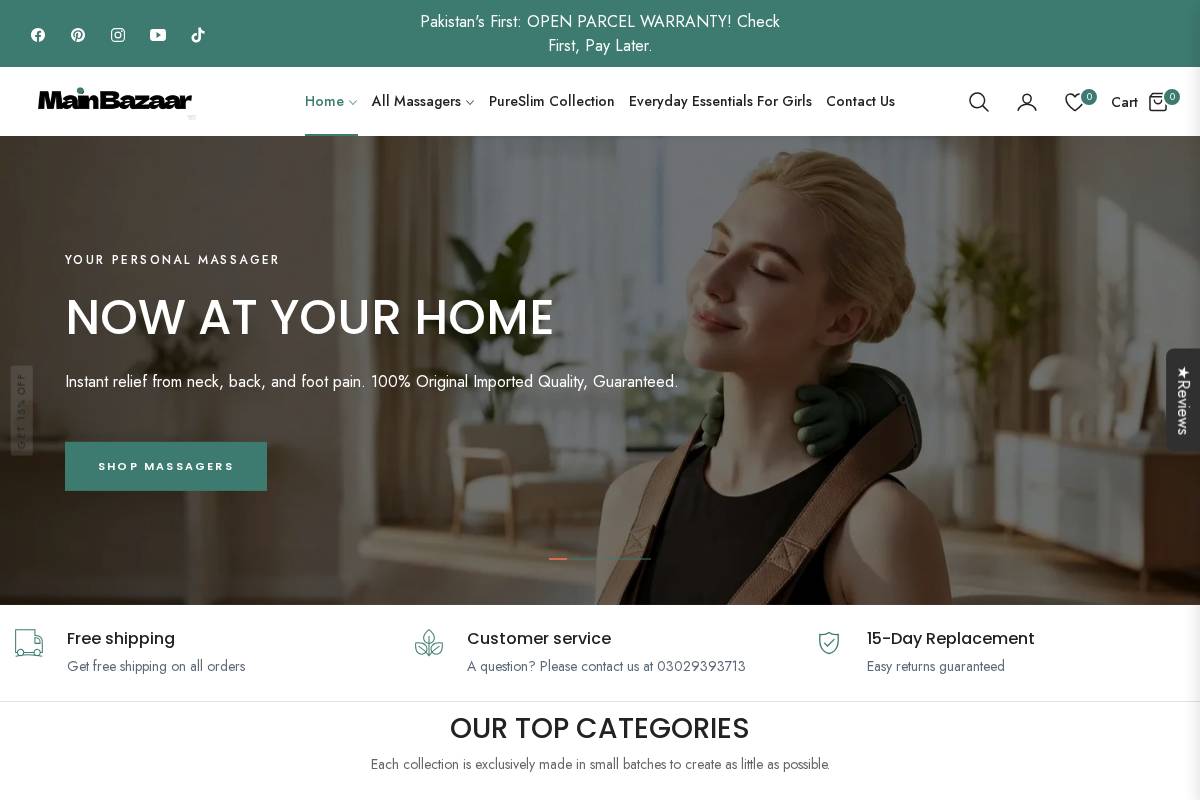 main-bazaar.com homepage screenshot
