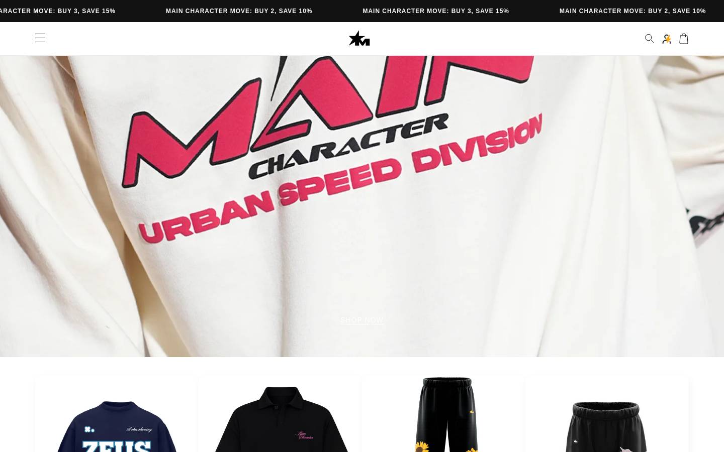 maincharacterindia.com homepage screenshot