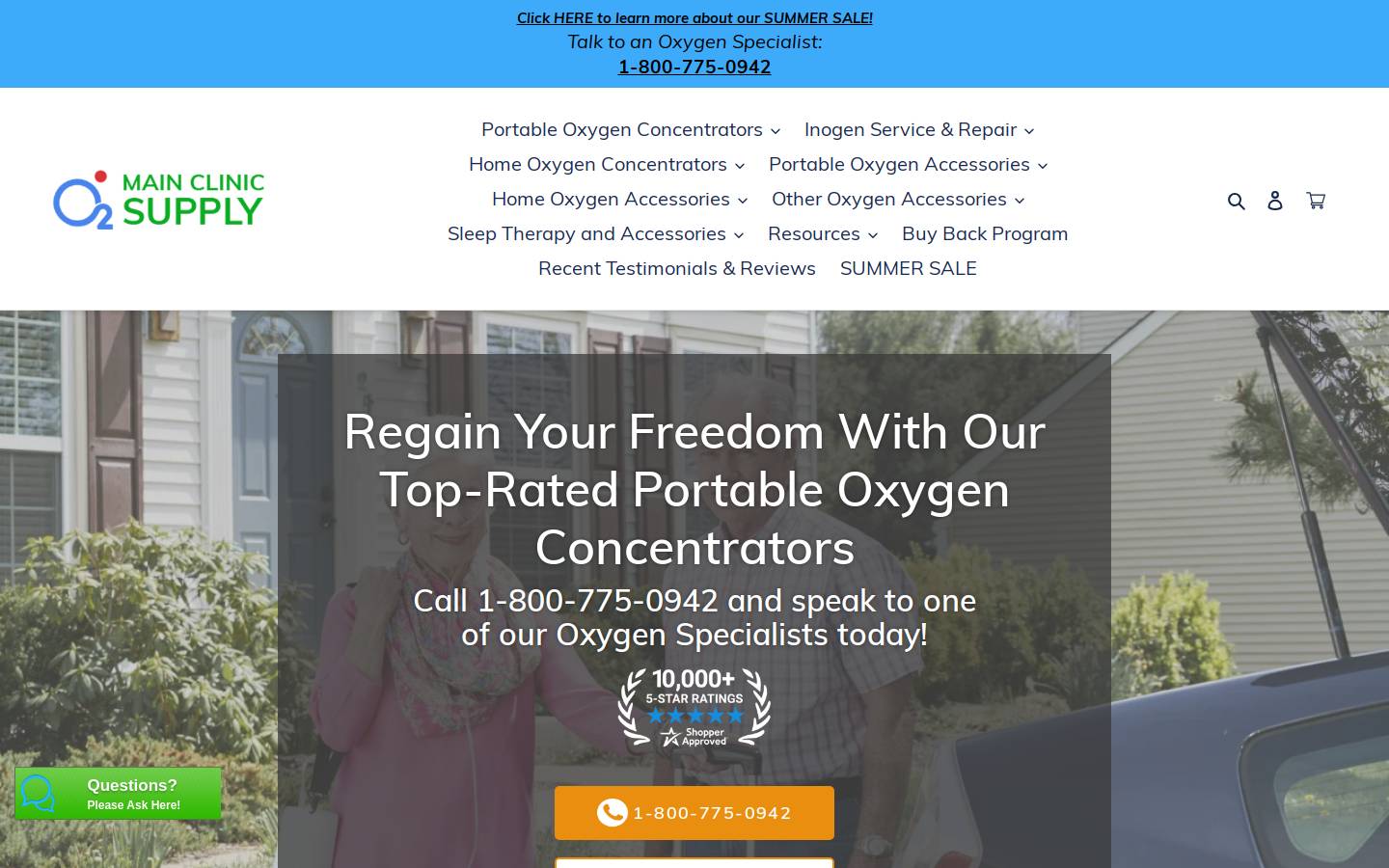 mainclinicsupply.com homepage screenshot