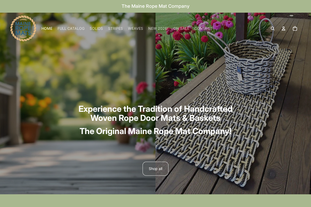 maineropemats.com homepage screenshot
