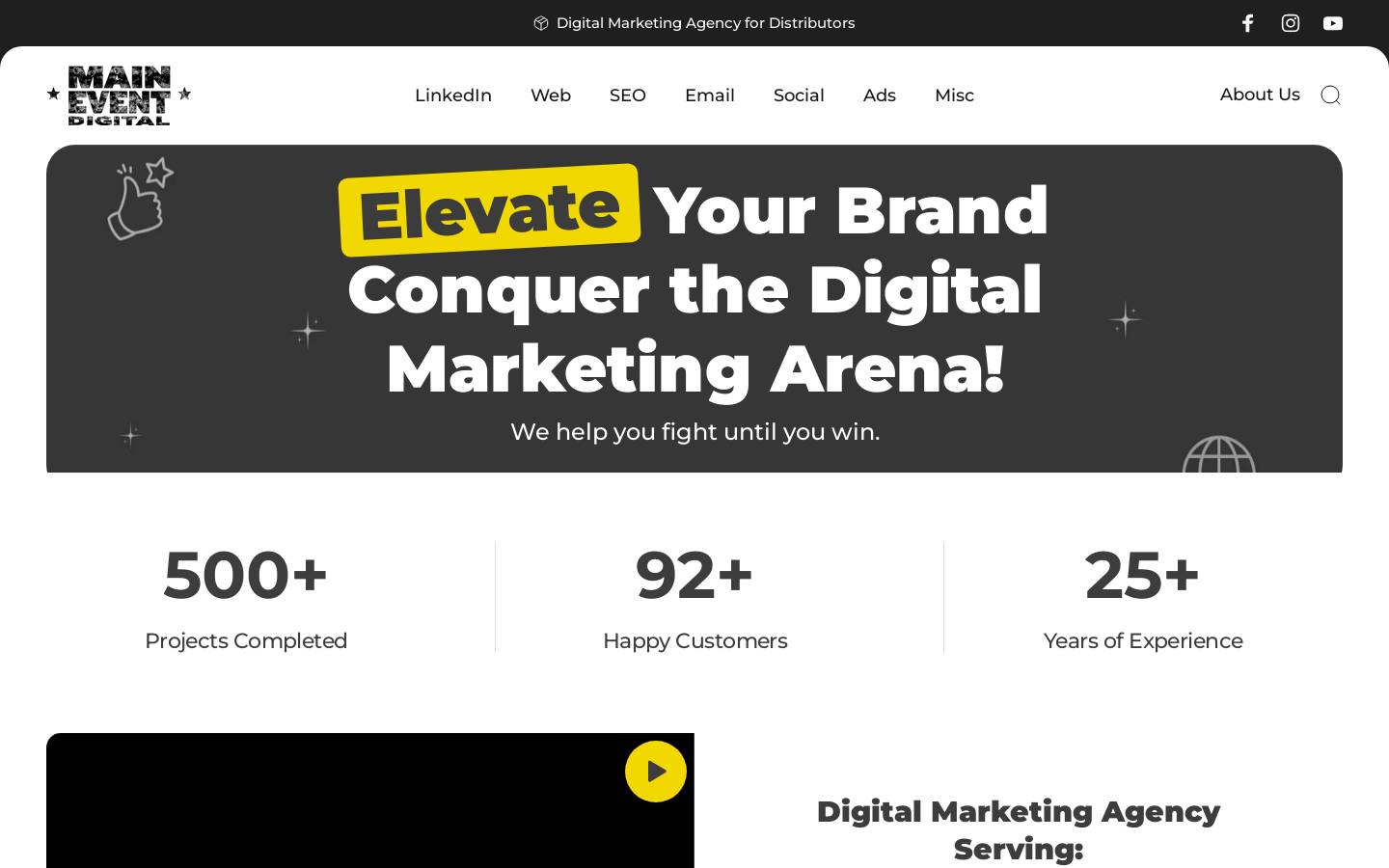 maineventdigital.com homepage screenshot