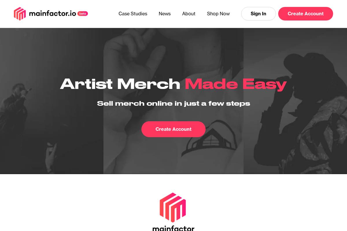 mainfactor.com homepage screenshot