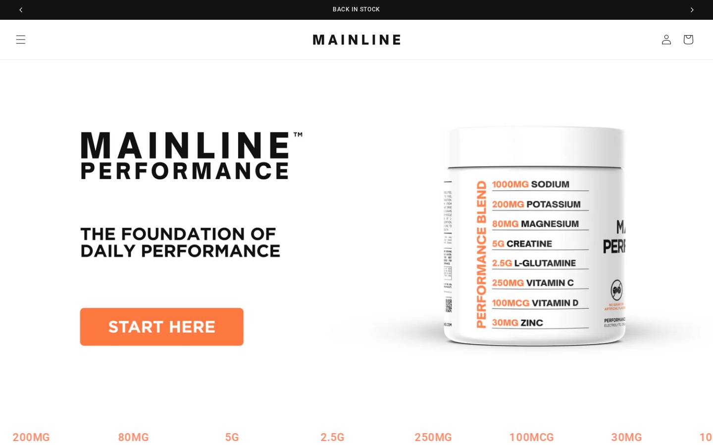 mainlineperformance.com homepage screenshot