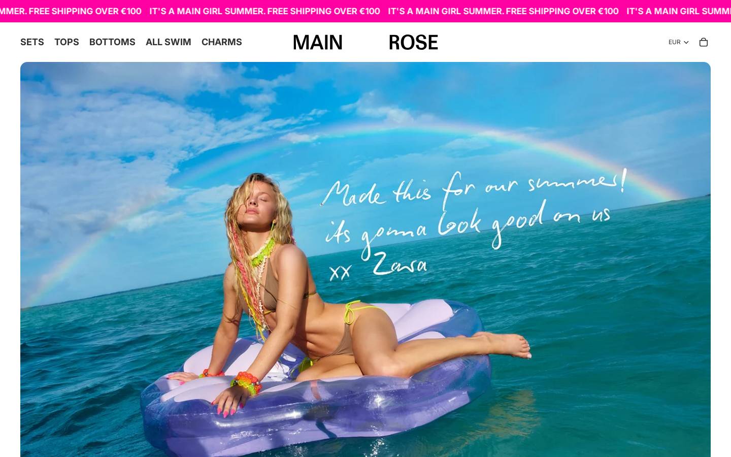 mainrose.com homepage screenshot