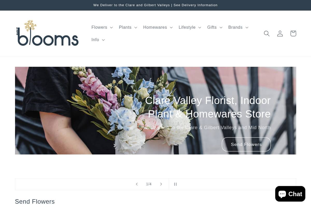 mainstblooms.shop homepage screenshot