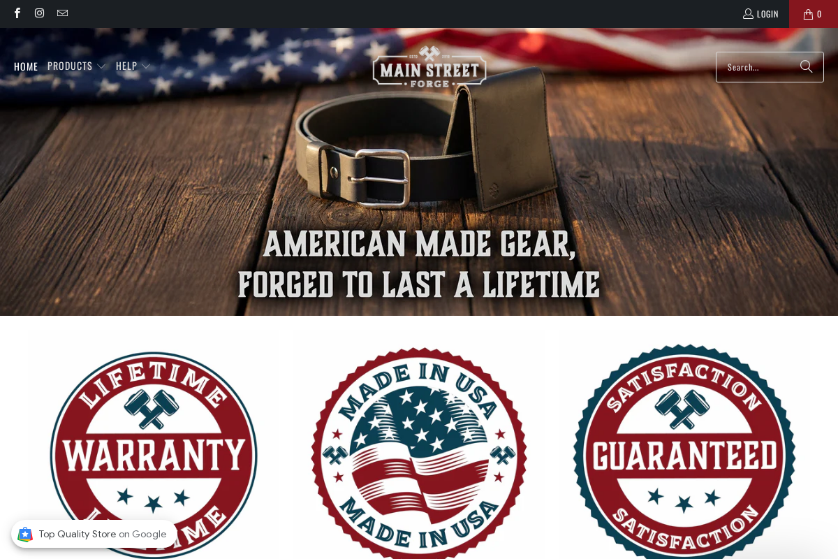 mainstreetforge.com homepage screenshot