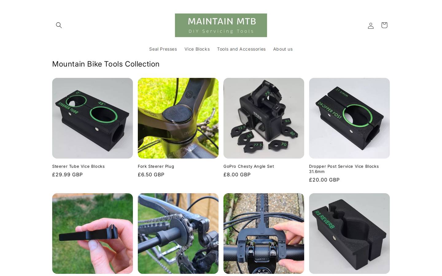 maintain-mtb.com homepage screenshot