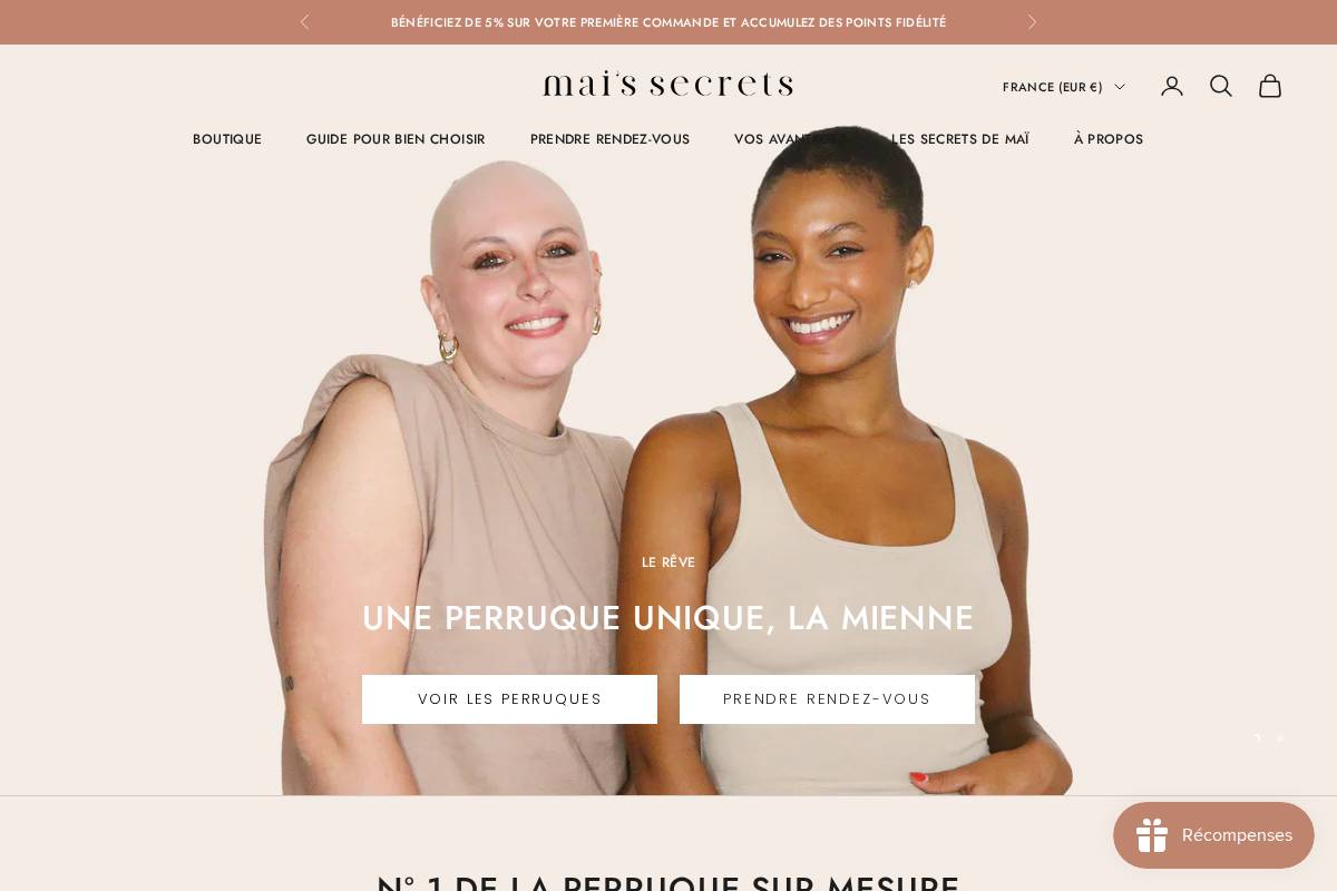 Mai's Secrets homepage screenshot