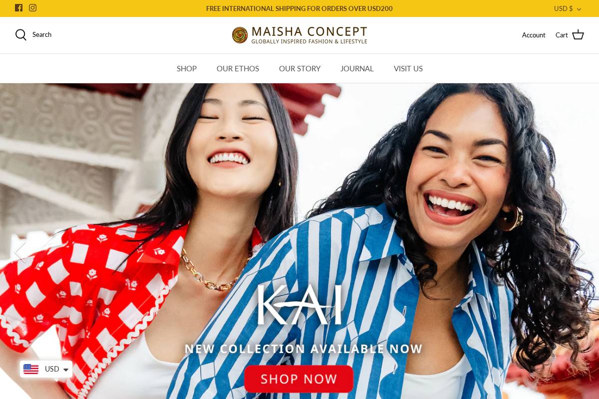 maishaconcept.com homepage screenshot
