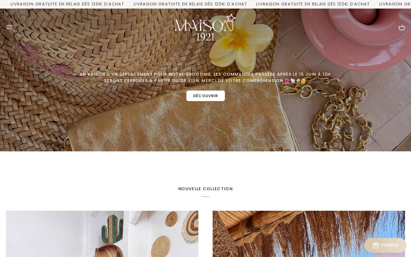 Maison 1921 homepage screenshot