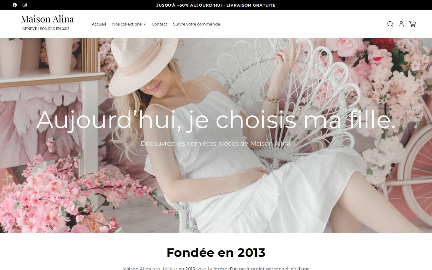 Maison Alina homepage screenshot