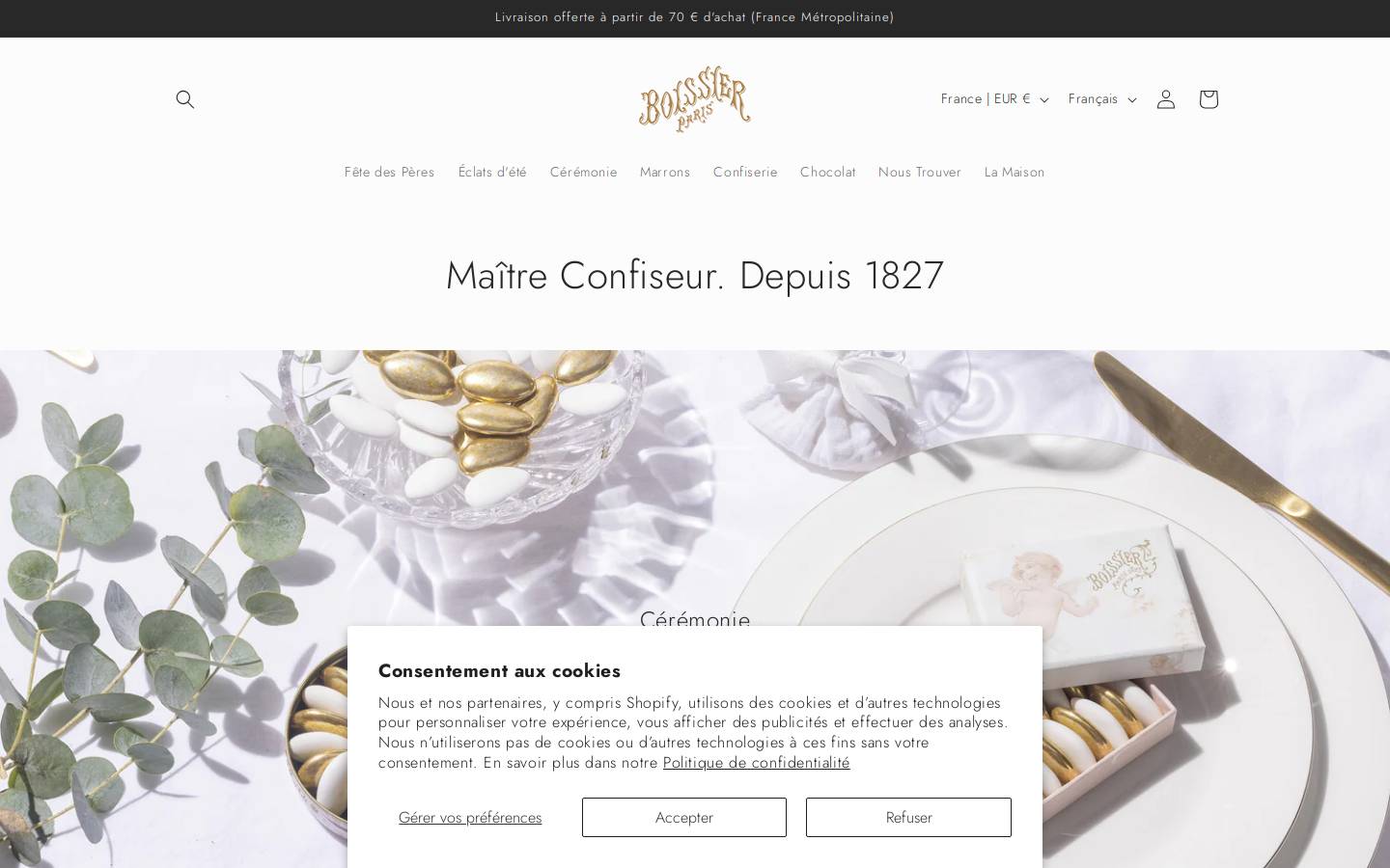 maison-boissier.com homepage screenshot