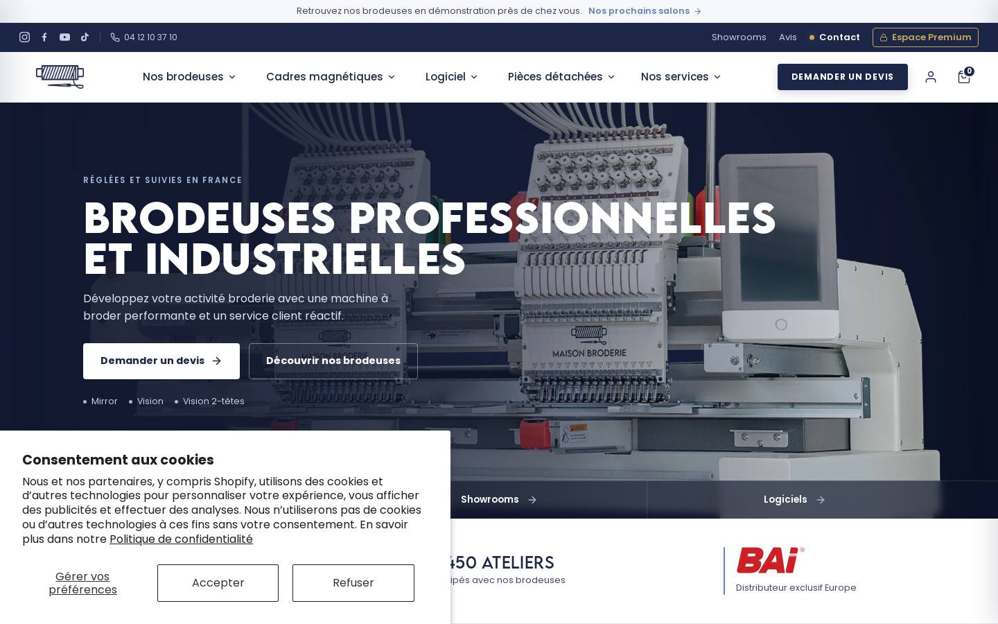 maison-broderie.com homepage screenshot