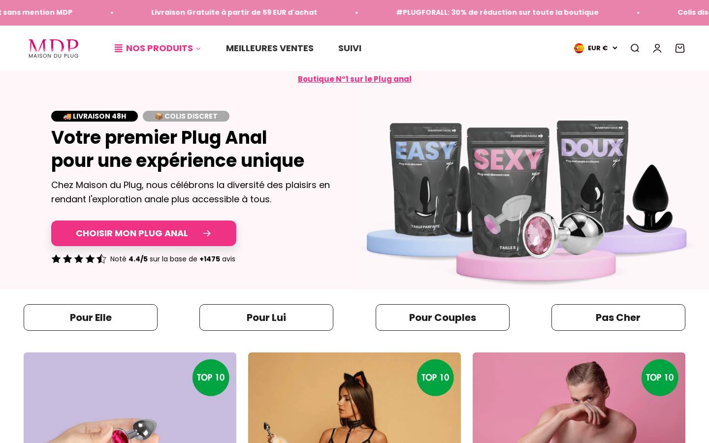 Maison Du Plug homepage screenshot