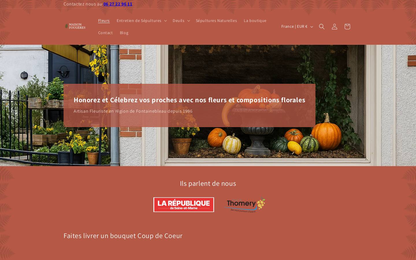 maison-fougeres.com homepage screenshot