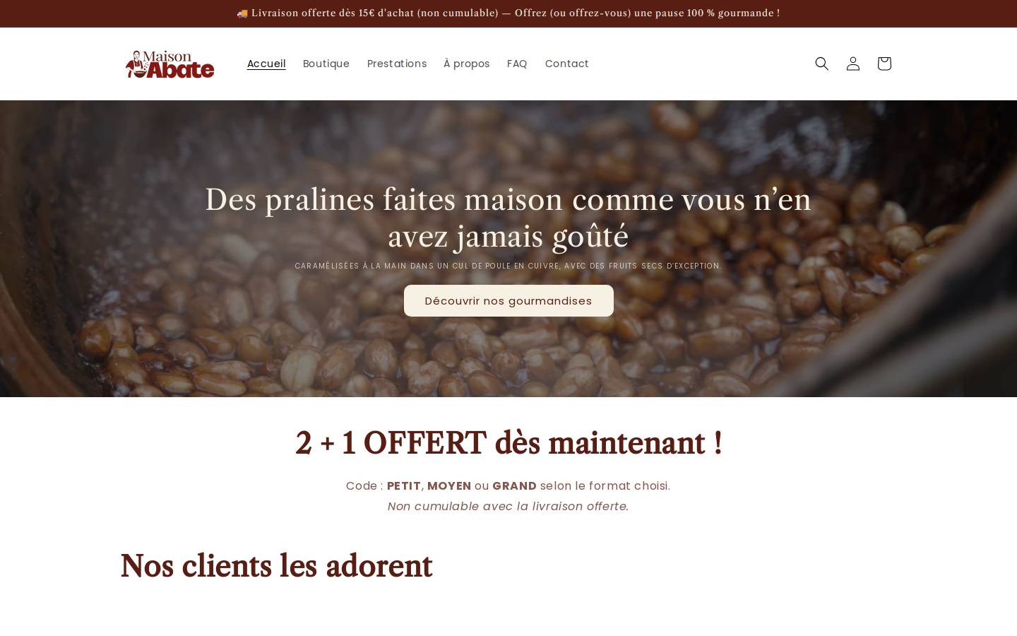maisonabate.com homepage screenshot