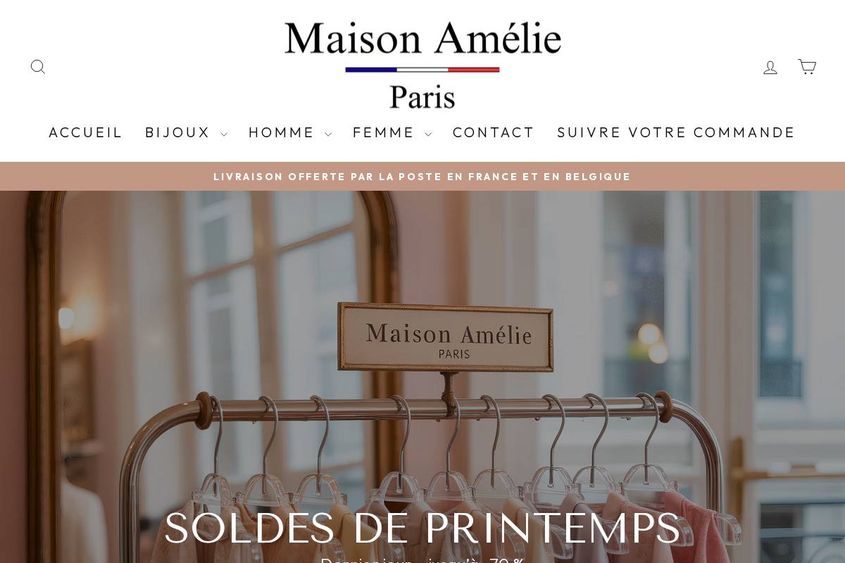 Maisonamelie homepage screenshot