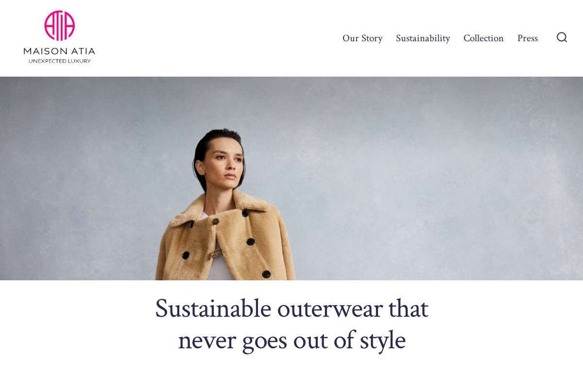 maisonatia.com homepage screenshot