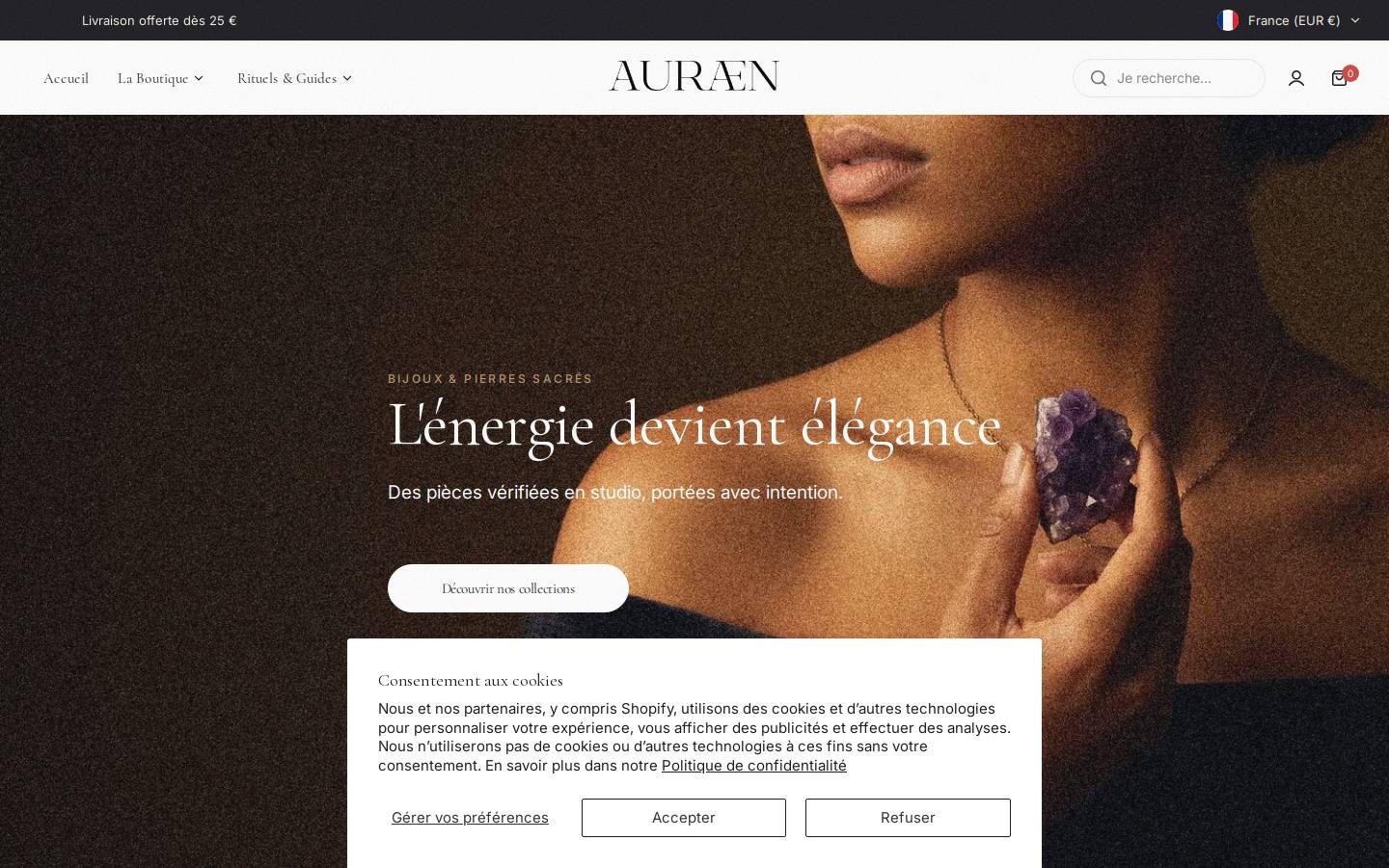maisonauraen.com homepage screenshot