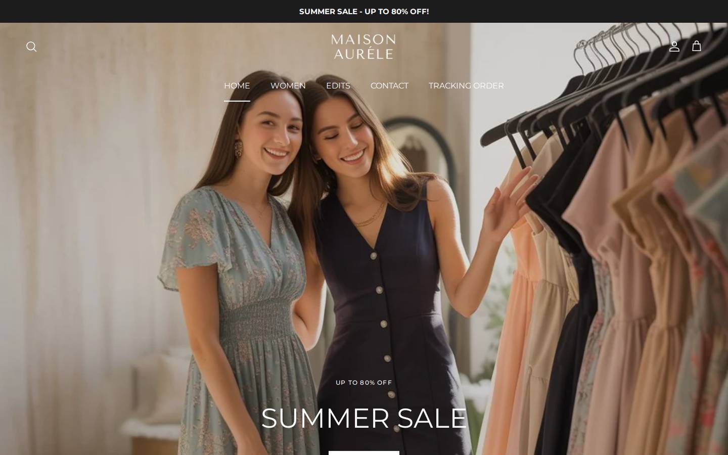 maisonaurele.com homepage screenshot