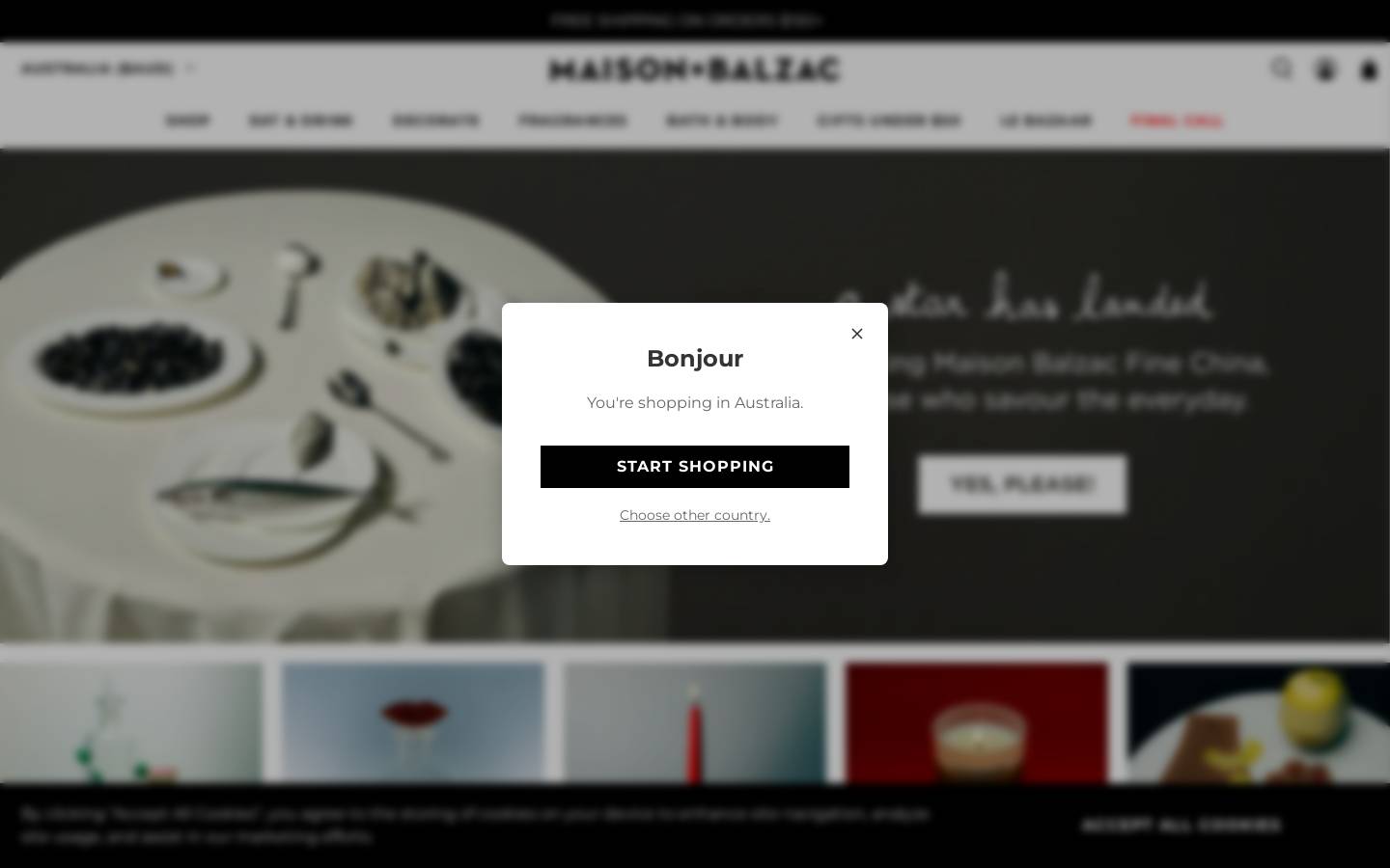 maisonbalzac.com homepage screenshot
