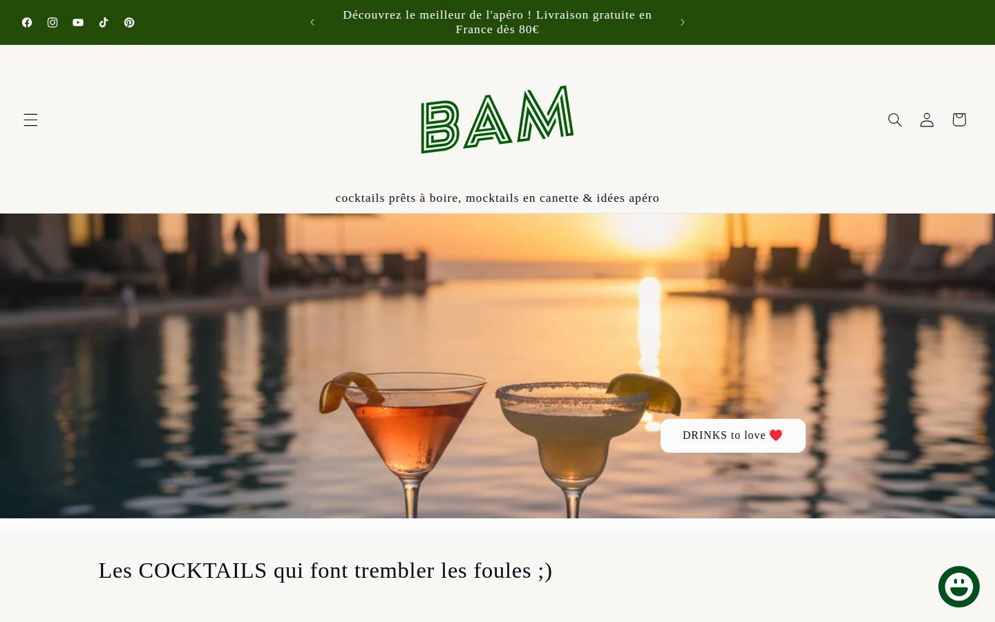 Maison BAM homepage screenshot