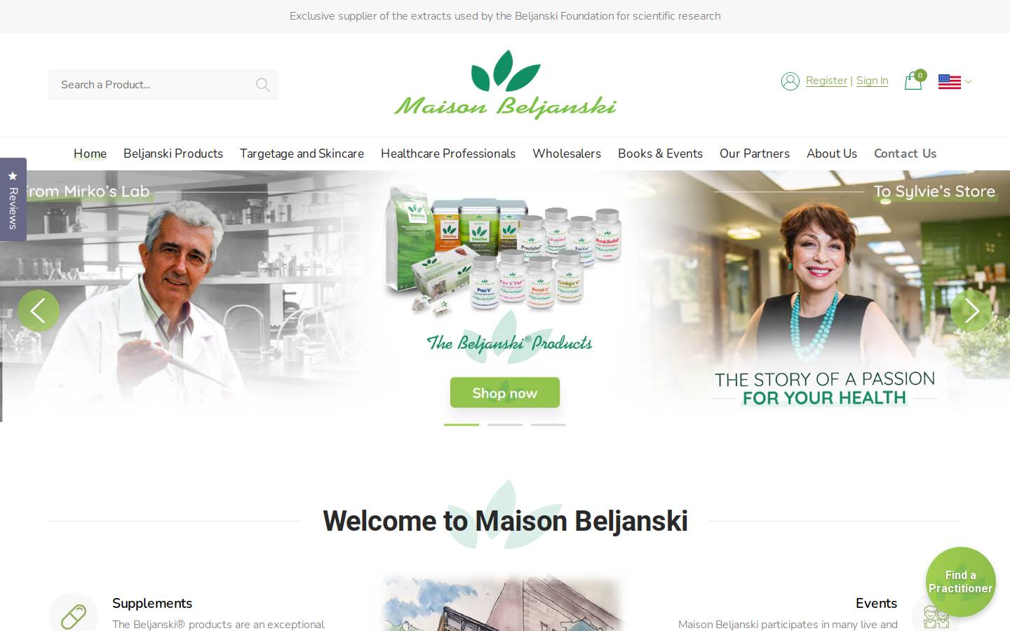 maisonbeljanski.com homepage screenshot