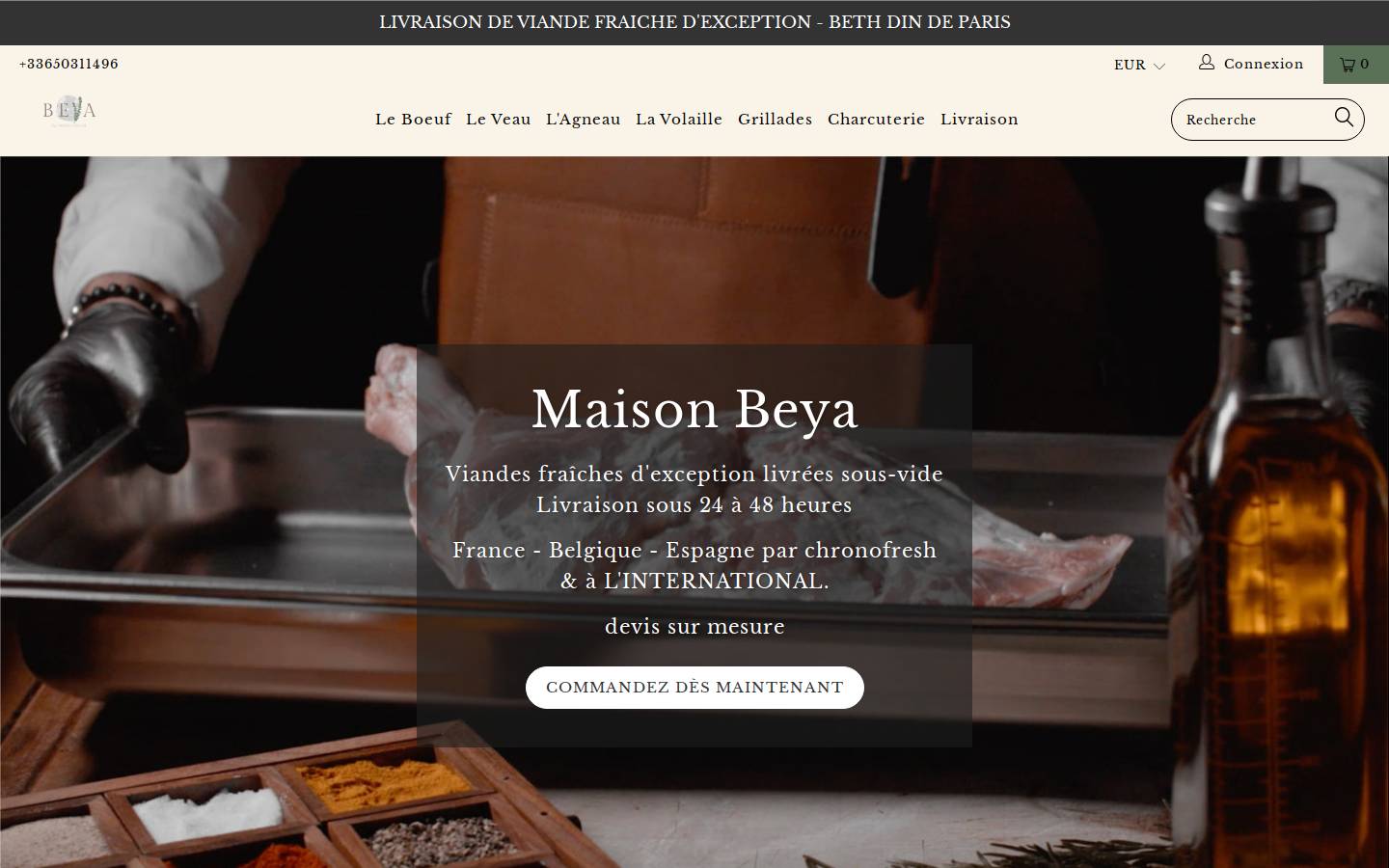 maisonbeya.fr homepage screenshot