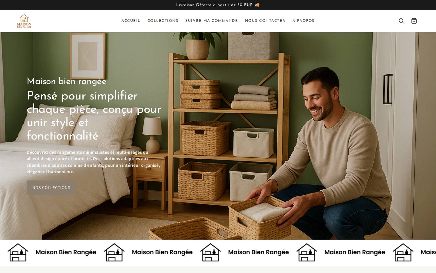 maisonbienrangee.com homepage screenshot