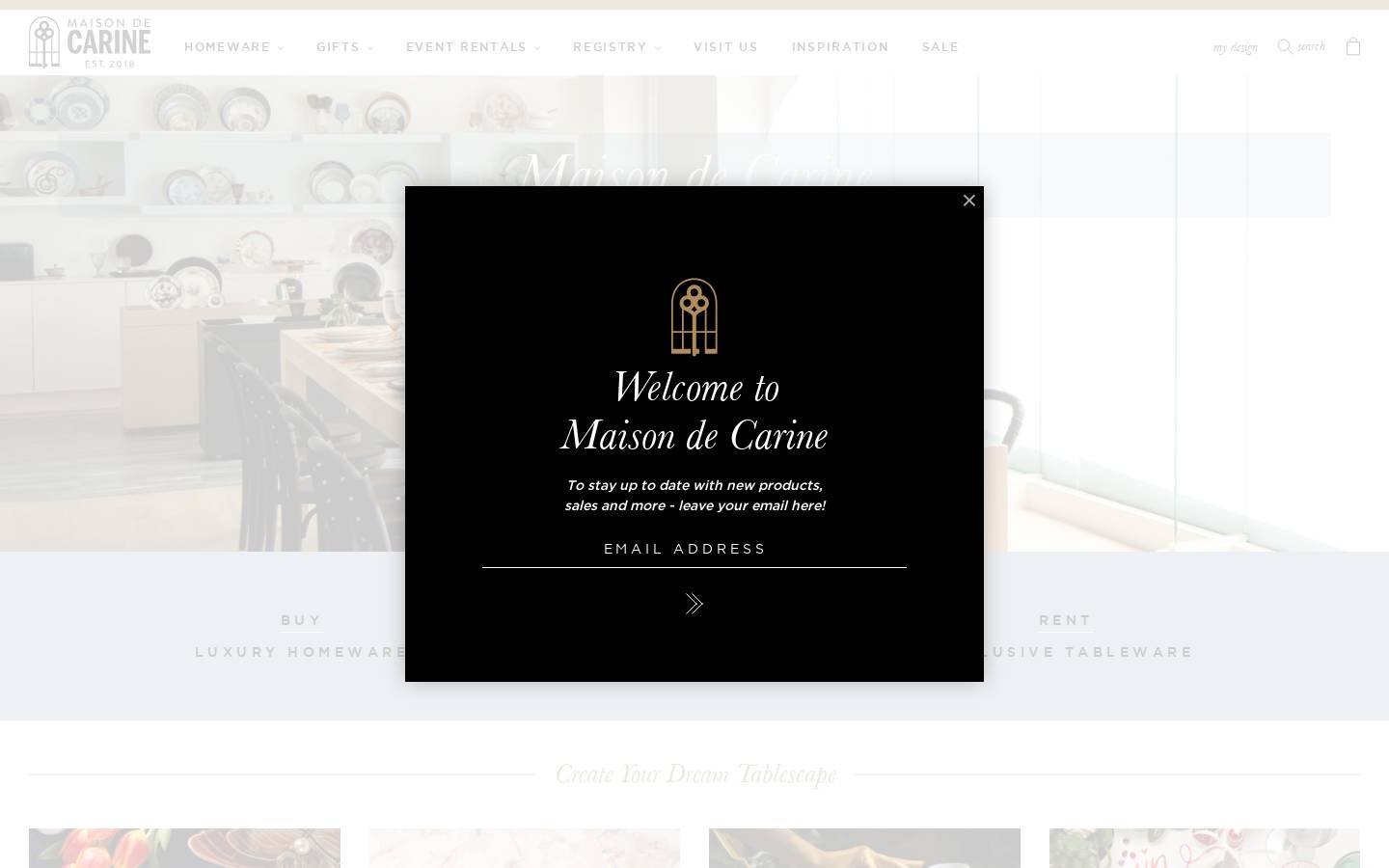 maisondecarine.com homepage screenshot