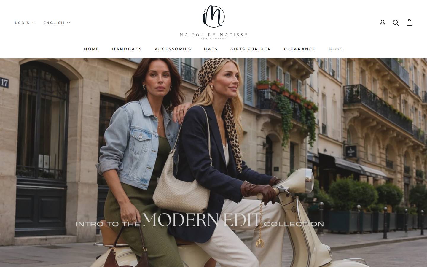 maisondemadisse.com homepage screenshot