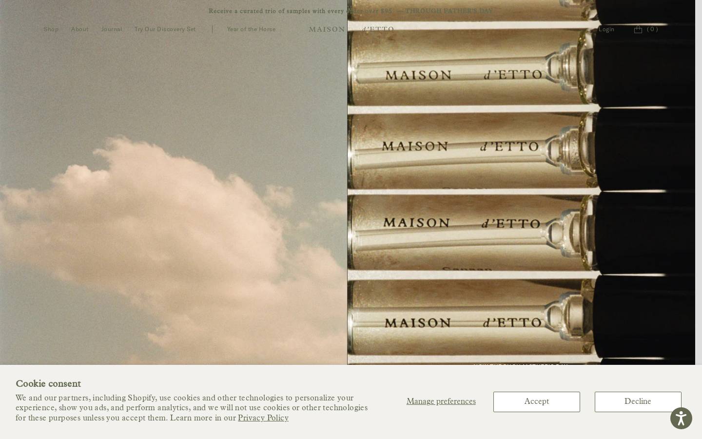 maisondetto.com homepage screenshot