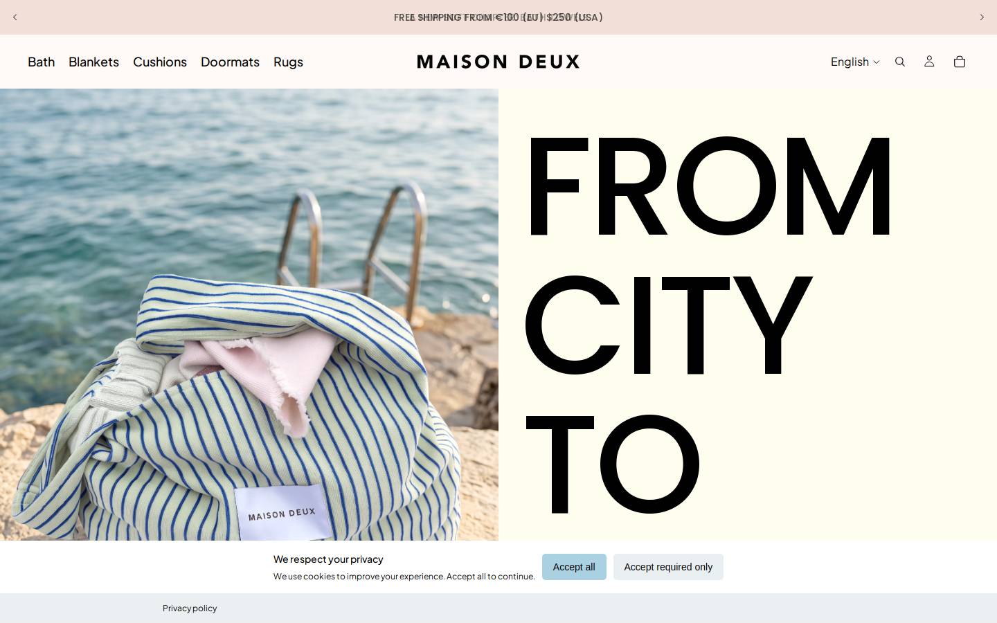 Maison Deux homepage screenshot
