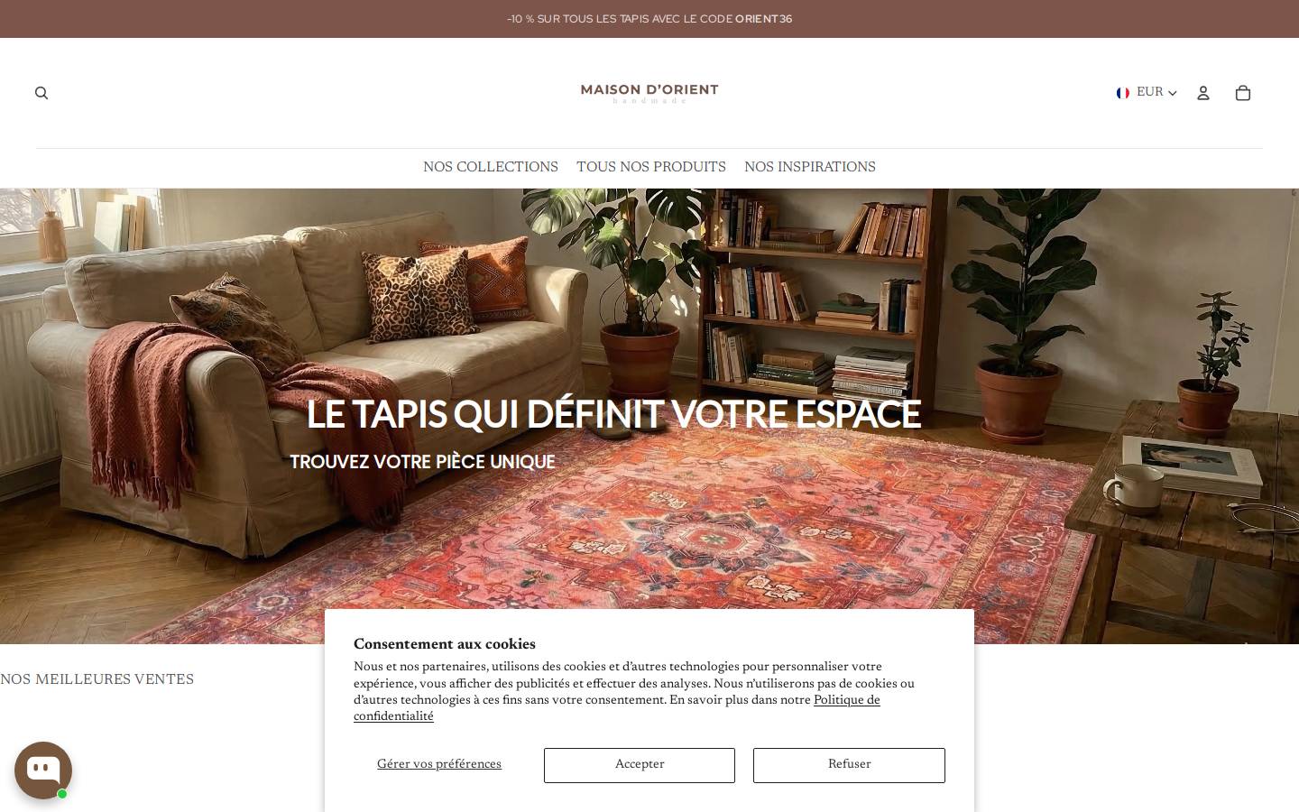Maisondorient homepage screenshot