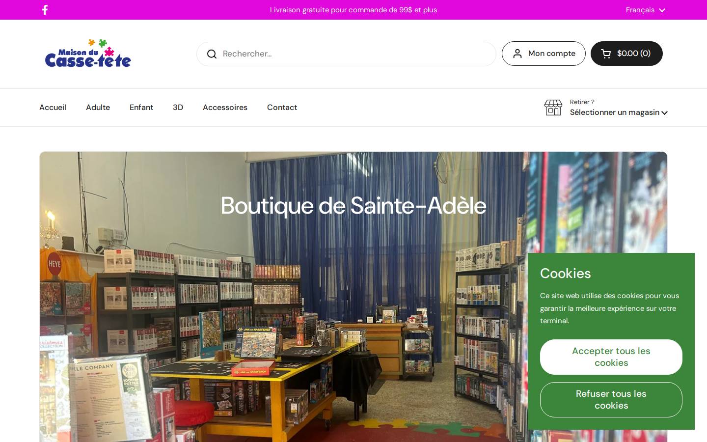 maisonducassetete.com homepage screenshot